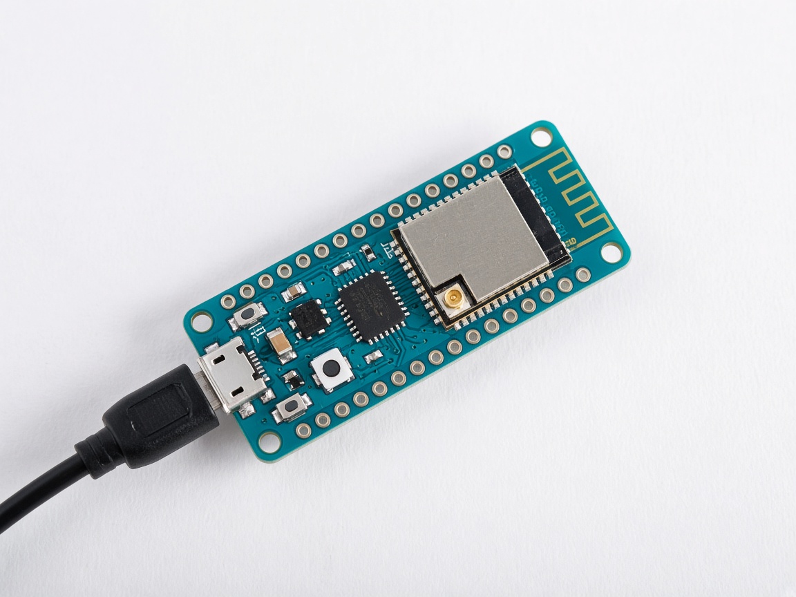 ESP8266 development board on a white surface